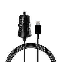 DS MFI 5V/2.1A Car Charger w/ 8-Pin Lightning 1.0m(3.3ft) Cable for iPhone 7 6s 6 Plus SE 5s 5c 5/ iPad