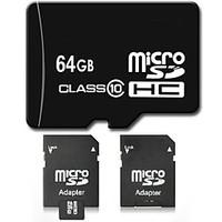 DSB 64 GB Class 10 Micro SD SDHC TF Flash Memory Card with SD Adapter High Speed Genuine