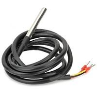 DS18B20 Waterproof Digital Temperature Probe - Black Silver