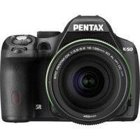 DSLR camera Pentax K-50 incl. 18-135 mm WR 16 MPix Black Full HD Video, Splashproof, Dustproof