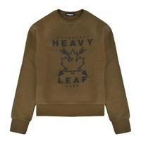 dsquared2 junior boys heavy leaf logo sweatshirt