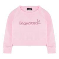 dsquared2 junior girls applique logo sweatshirt