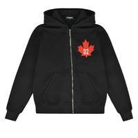 dsquared2 junior boys maple leaf hooded sweatshirt