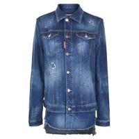 DSQUARED2 Washed Down Distressed Denim Jacket