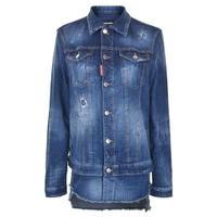 DSQUARED2 Washed Down Distressed Denim Jacket