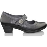 dtorres angie comfortable velcro womens court shoes in black