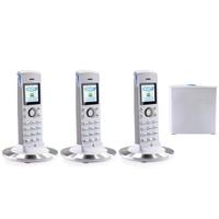 dualphone 4088 trio skype cordless phone in white