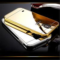 DUBAI Luxury Super Thin Shine Acrylic Mirror Cover Back Plating Metal Frame Full Body Case for Samsung Galaxy S5
