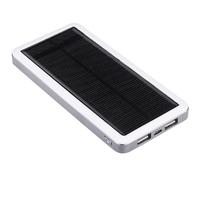 dual usb solar charger power bank 12800mah portable charger solar batt ...
