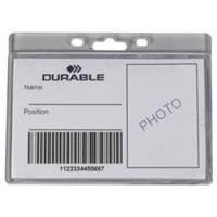 Durable Enclosed Proximity Card Holder Landscape 50 Pack