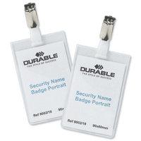 Durable Security Name Badge 90 X 60mm 25 Pack