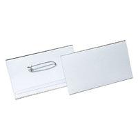 Durable Pin Name Badge 40x75 mm 100 Pack