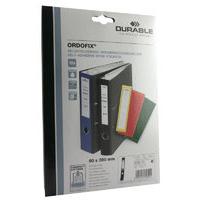 Durable ORDOFIX Spine Label 60 mm Black 10 Pack