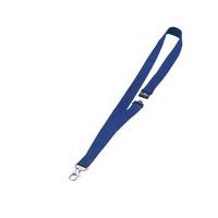 Durable Textile Badge Necklace/Lanyard With Safety Release Blue 10 Pack