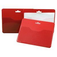 durable visitors badge no clip 60x90mm red 50 pack