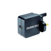 Duracell Single USB 2.4A UK Mains Charger - Black