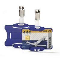 durable security pass holder blue 25 pack