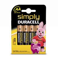 Duracell 81235210 Simply AA Battery - 4 Pack