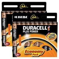 Duracell Plus Power MN1500 Alkaline AA Batteries - 40 Pack