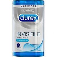 Durex Invisible Extra Thin - Pack of 6 Condoms