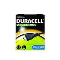 duracell micro usb type b synccharge cable 1m black