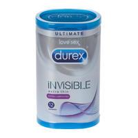 Durex Invisible Extra Lubricated 12\'s