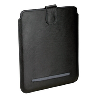 Dulwich Designs Black Leather with Grey Trim Eclipse iPad Case