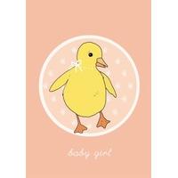 duckling new baby card ss1024