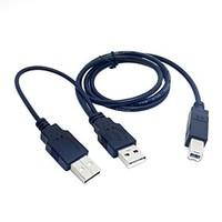 dual usb 20 male to standard b male y cable 80cm for printer scanner e ...