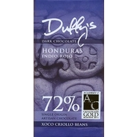 Duffy\'s, Honduras Indio Rojo, 72% dark chocolate bar