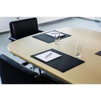 durable 420 x 300mm desk mat black for conference rooms