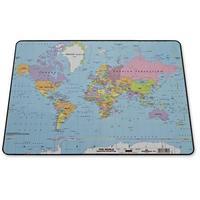 Durable Desk Mat with World Map