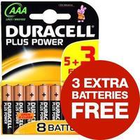 duracell plus power aaa alkaline batteries pack of 8 pack of 5 with 3  ...