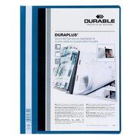 Durable Duraplus (A4) Quotation PVC Folder with Clear Title Pocket (Blue) 1 x Pack of 25 Folders