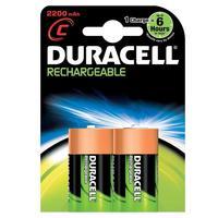 Duracell Rechargeable NiMH (2200mAH) C Battery (1 x Pack of 2)