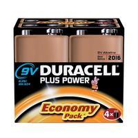 Duracell Plus Power 9V Battery 1 x Pack of 4