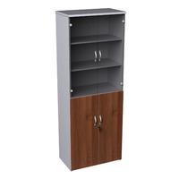 Duo Glass Combination Cupboard 3 Shelves