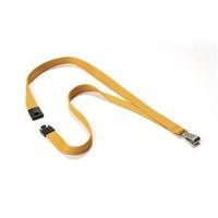 Durable 15mm Textile Lanyard Soft Colour Ochre Pack of 10 8127135