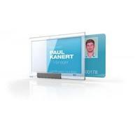 Durable Card Holder PUSHBOX MONO Transparent Pack of 10 Free Lanyards