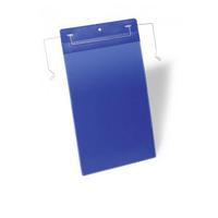 Durable A4 Portrait Pocket with Wire Hanger Dark Blue Pack of 50