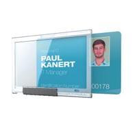 Durable Card Holder Pushbox Mono Transparent 892219