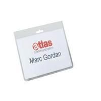 durable name badges security without clip 1 x pack of 20 name badges