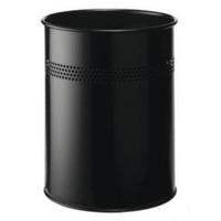 Durable 15 Litre Metal Round Waste Basket with 30mm Decorative
