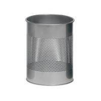 Durable 15 Litres Waste Basket Metal Round with 165mm Perforation Ring