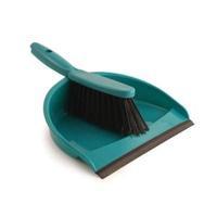 dustpan and brush set soft bristles green spcvz8011g