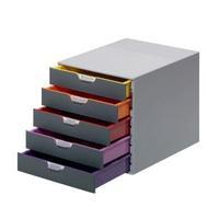 Durable VARICOLOR Drawer Box with Five Colourful Drawers 760527