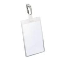 durable name badges security with rotating clip 90x60mm 1 x pack of