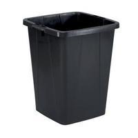 Durable DURABIN 90L Plastic Square Waste Bin Black 1800474221