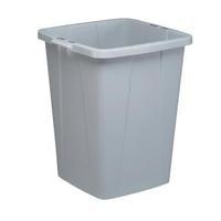 Durable DURABIN 90L Plastic Square Waste Bin Grey 1800474050