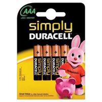 Duracell Simply Battery AAA Pack of 4 MN2400 81235219